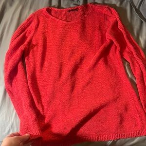 Rachel Zoe crochet red sweater size XL